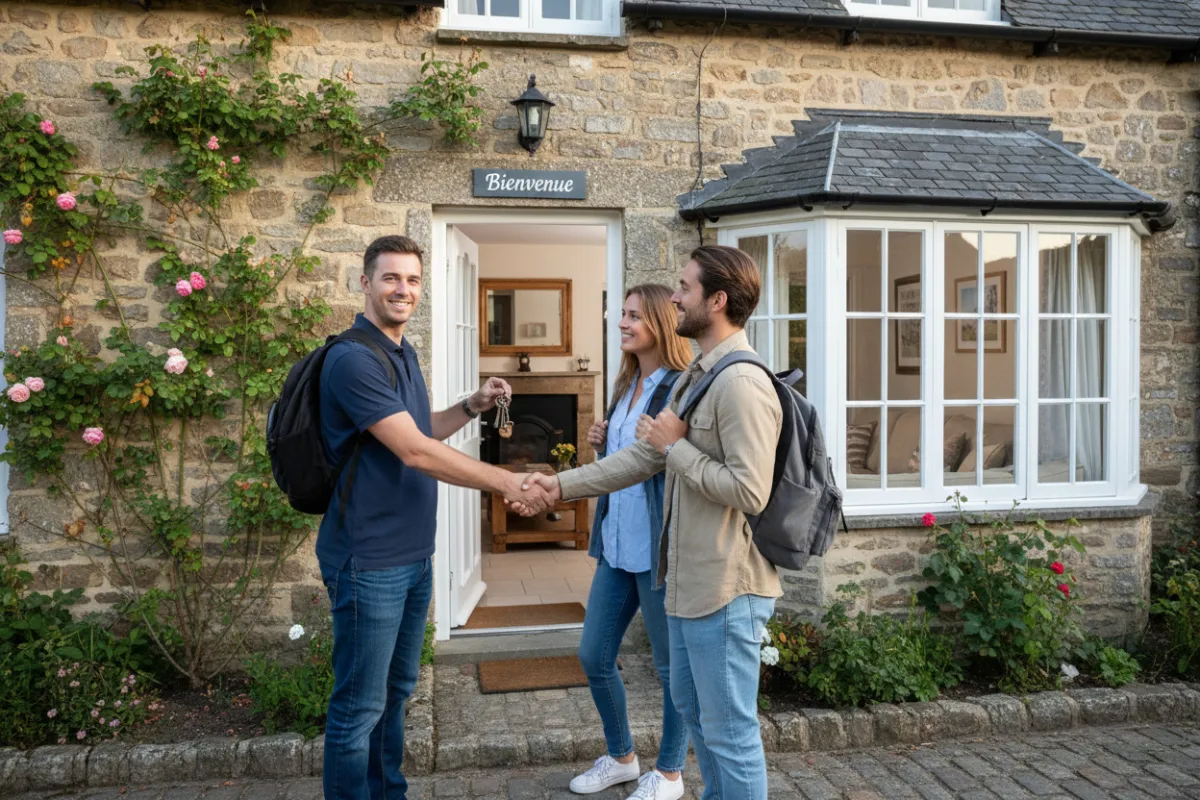 hôte Airbnb accueillant des voyageurs dans son logement