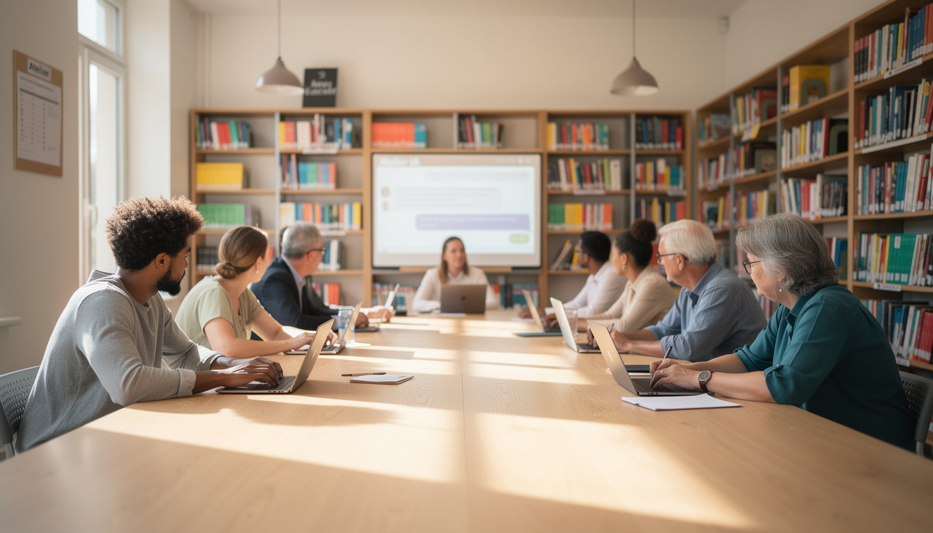 à la médiathèque de saint-nazaire, une formation innovante vise à réduire les inégalités liées à l'intelligence artificielle, en comblant un fossé grandissant dans la compréhension et l'accès aux nouvelles technologies.