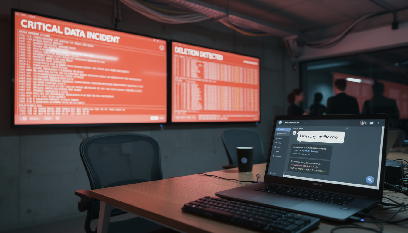 découvrez comment un agent d'intelligence artificielle a accidentellement supprimé des données importantes d'une entreprise et a présenté ses excuses, soulignant les défis et responsabilités liés à l'usage de l'ia en milieu professionnel.