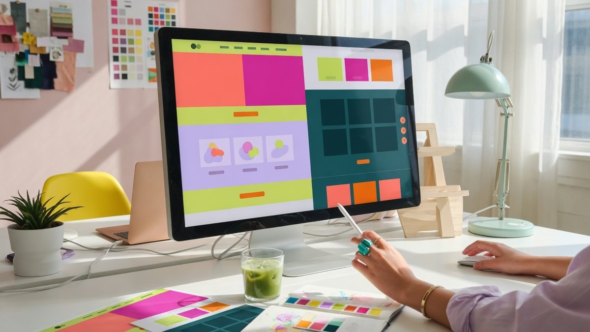 Poste de travail d'une agence web en train de finaliser un site professionnel