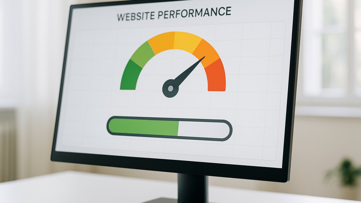 Tableau de bord illustrant la vitesse de chargement d'un site WordPress