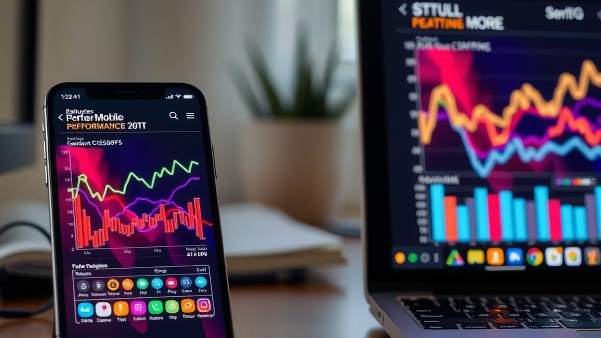 Comparaison visuelle entre mesure mobile et desktop pour le suivi des performances d'un site web