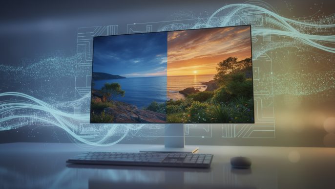 découvrez une intelligence artificielle intuitive qui sublime vos photos automatiquement, offrant des résultats professionnels sans effort de votre part.