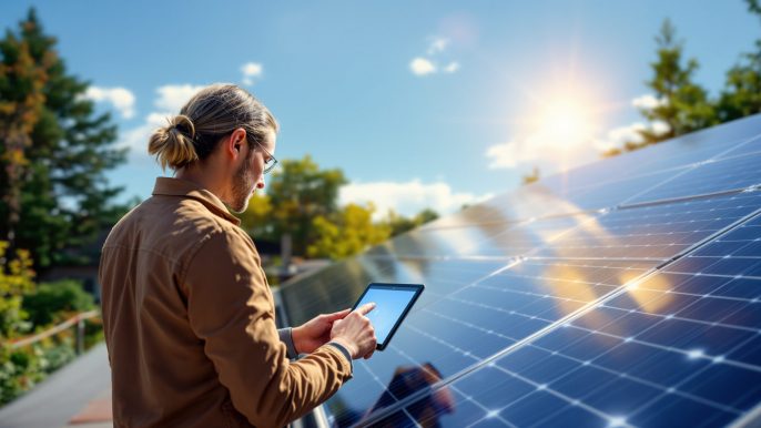 estimez rapidement et gratuitement la performance de votre panneau solaire en seulement 2 minutes grâce à notre simulateur facile et précis.