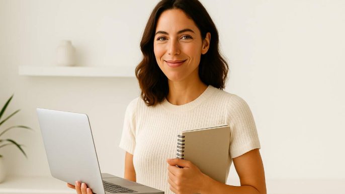 Femme qui gère son trafic web sans effort