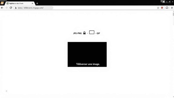 Capture d’écran fictive d’un site d’hébergement d’images simplifié façon Zupimage