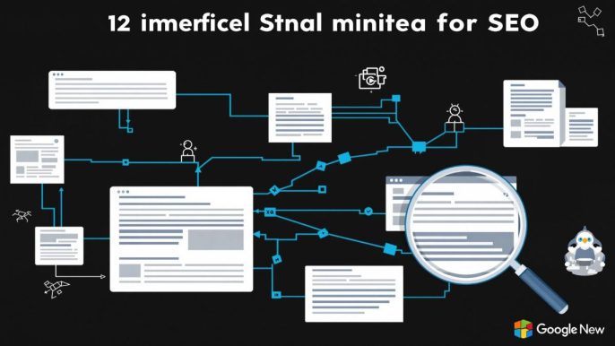 Illustration du maillage interne SEO montrant des pages web interconnectées pour optimiser le référencement