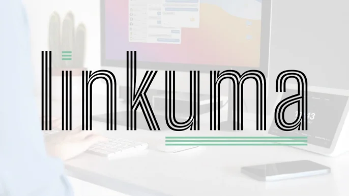 Logo Linkuma la plateforme de netlinking sur fond blanc